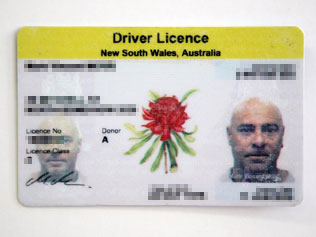 Fake drivers license south australia flag